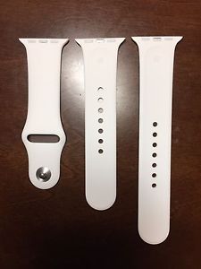 Apple 38mm watch silicone white band strap NEW