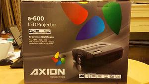 Axion A600 LED Projector + A172 Self-Lock Screen (Unopened)