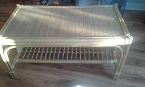Bamboo coffee table asking $