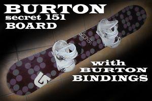 Beautiful BURTON BOARD with BURTON BINDINGS