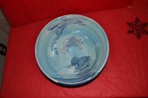 Beautiful varigated blue pottery bowl - Megan Billings