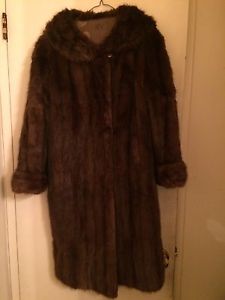 Brown fur coat size 14