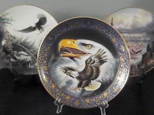 Eagle plates and laser engraved crystals