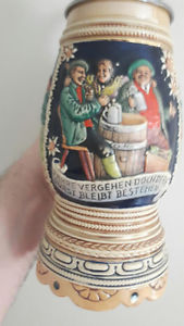 German musical lidded Beer Stein
