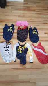 Gymnastic bodysuits sizes 8 to 10 and 10 to 12