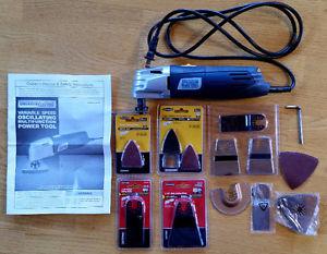Harbor Freight Oscillating Tool with lots of accessories