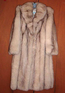 Ladies Blue Fox Fur Coat