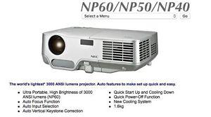 NEC NP60 Projector