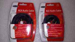 RCA audio cable 3.7m (12ft) new