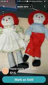 Raggedy Ann dolls.