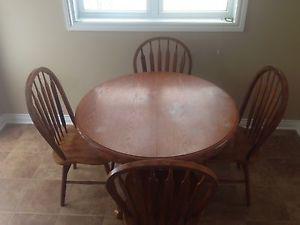 Solid Oak Kitchen Table and Chairs