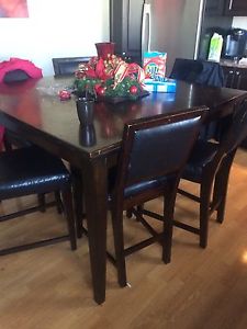 Solid wood table and 6 chairs