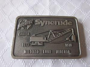 Syncrude Solid Metal Belt Buckle