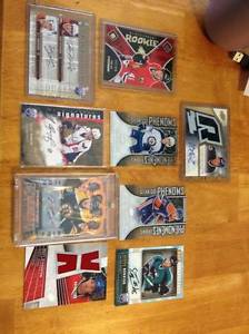 hundreds of hockey cards, rookies, signed.