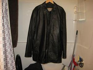 leather coat 46 TALL