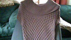 long waisted cowl neck sweater......size Medium
