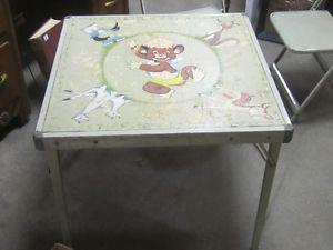 s EATON'S PUNKINHEAD CHILDS CARD TABLE & 2 CHAIRS $