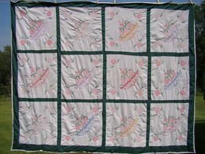 Beautiful Hand Crafted Embroidery Quilt Umbrellas 75 x 60