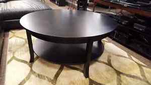 Black Round Coffee and End Tables