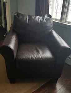 Brown leather chair