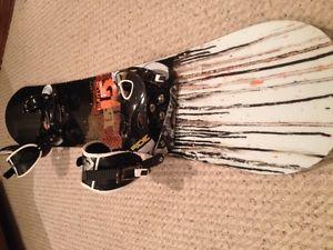Burton Prime 159 board with Ride EX bindings