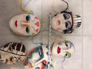 Ceramic art masks. 5 have