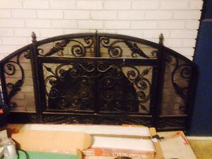 Decorative Fireplace Guard- Black