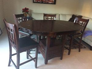 Five piece dinette; counter height