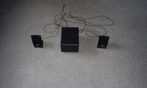 Great Sound System with Subwoofer and Two Speakers