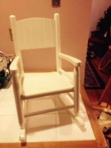 Kids white rocking chair, Solid wood - excellent condition