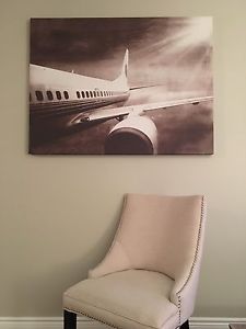 Large Airplane Print on Canvas
