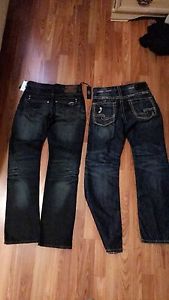 Men's sliver and buffalo jeans
