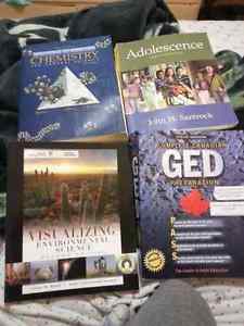 Multiple universaty books & GED book
