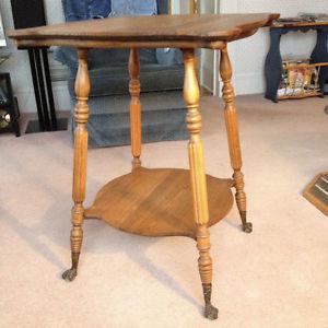 Small antique hardwood table
