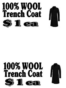 WOOL ARMY TRENCH COATS