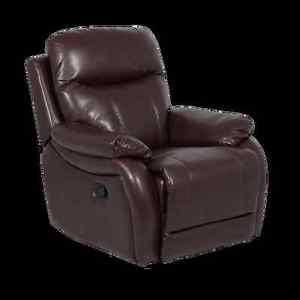 dark brown leather recliner