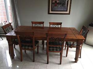 Solid Wood table and chairs.
