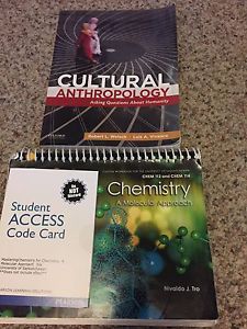 Anth 111 - cultural anth and Chem 112/ access code