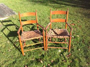Antique Captain chairs set