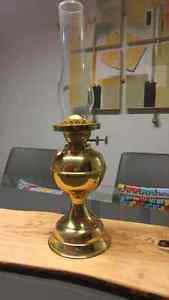 Antique golden oil lamp