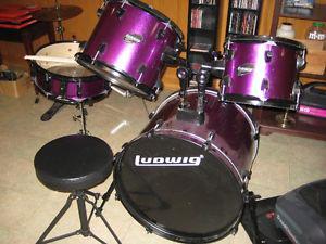 LUDWIG 4 PIECE DRUM KIT WITH CYMBALS