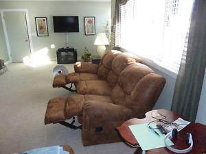 Micro fiber recliner couch