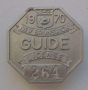  New Brunswick Guide License Badge Hunting/Fishing Pin
