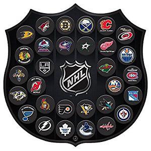 New Official NHL Pucks wall plaque in box