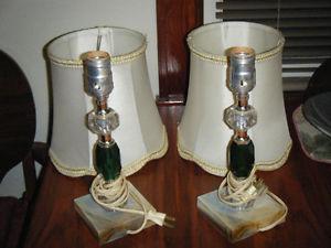 Two Matching End Lamps