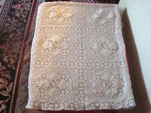 Vintage Tablecloth/Bedspread/Throw - Hand Crocheted