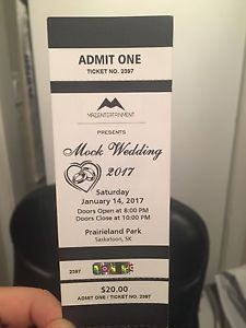 Wanted: Mock Wedding Ticket looking for $100