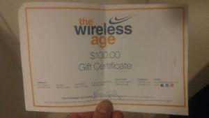 Wireless Age Gift Certificate
