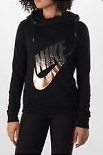 Women's "rally" foiled logo Nike sweater black with tags