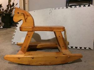 Wood rocking horse